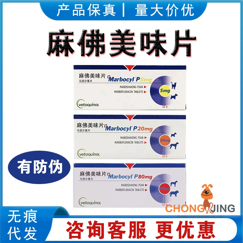 Марбофлоксацин Таблетки для собак и кошек 5 мг Проблемы с кожей 20 мг Домашние животные 80 мг Марбофлоксацин Вкусные таблетки для собак и кошек