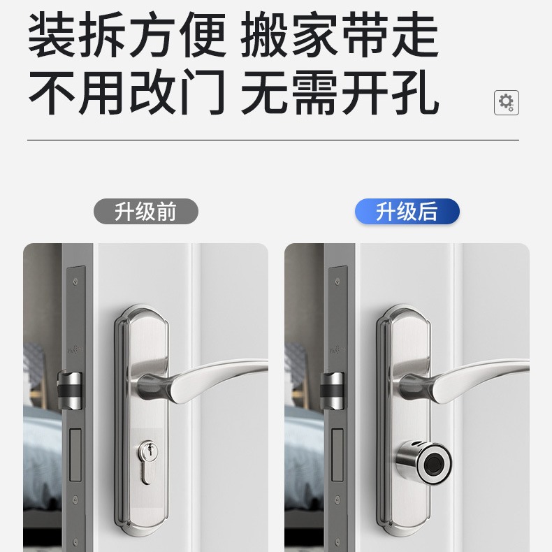 室内指纹锁芯通用型锁心卧室木门房间门防盗门家用智能密码电子锁