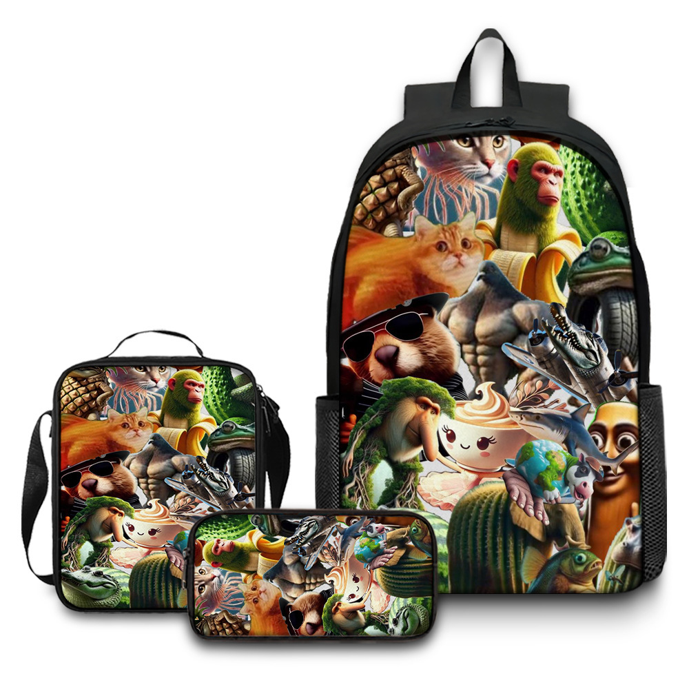 Nuevo producto transfronterizo Italian Brainrot Mochila con estampado digital