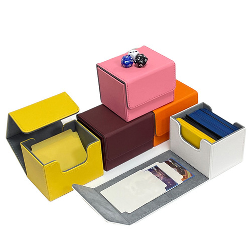 German quality horizontally inserted strong magnetic card box PU pickup box storage box Magic Pikachu deck box