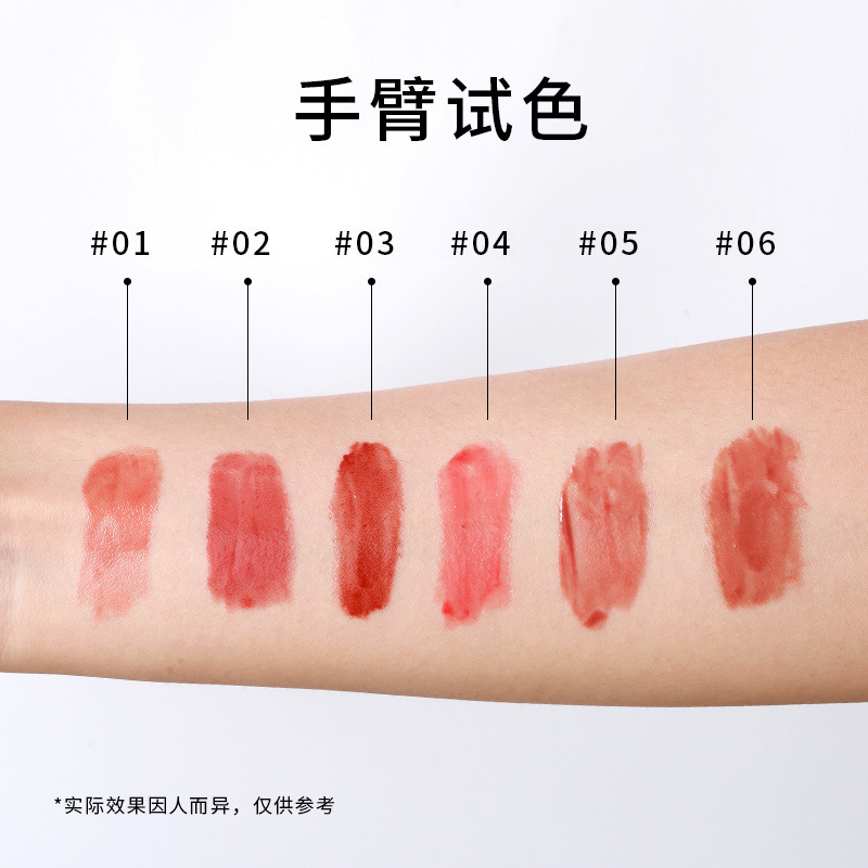 Huantang dos cabezas principales sólidas crema labial hidratante labial duradero agua brillo labial agua brillo labial lápiz de color desnudo fabricante