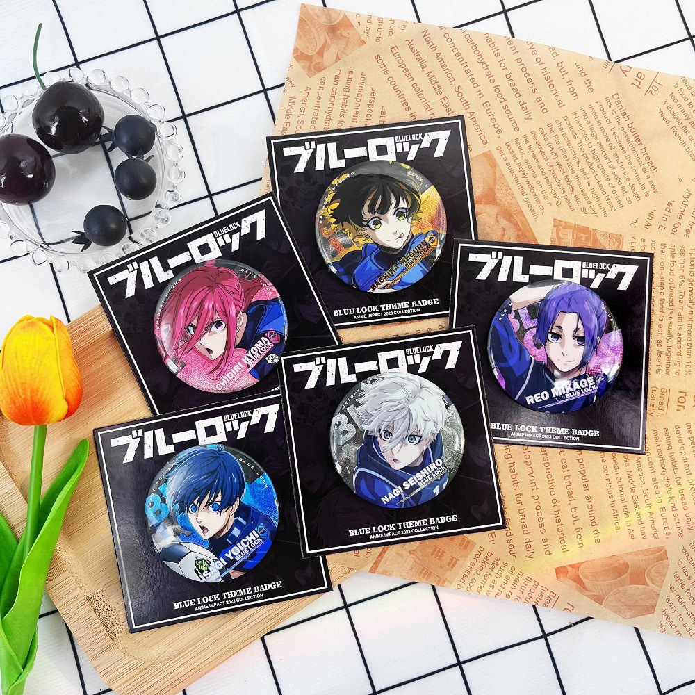 Blue Prison BLUE LOCK animation peripherals clean the world and be happy to return to the second dimension student double flash badge.