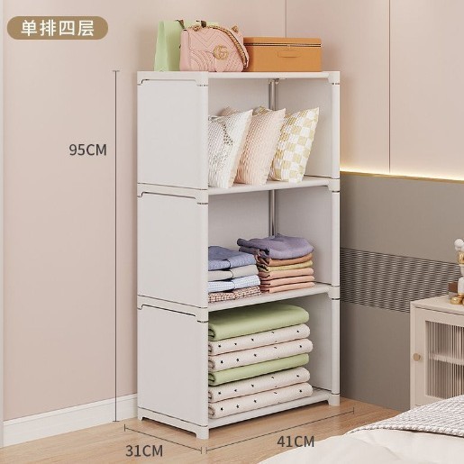 組み立て賃貸住宅ウェンウォーホーム賃貸住宅収納キャビネットワードローブシンプルな防塵寝室収納ワードローブ多層|undefined