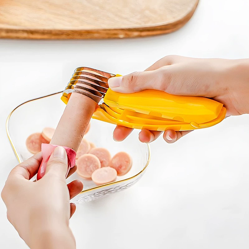 Банановый ломот ветчины колбаса клип фруктовый разделитель креативный многофункциональный нож для резки дыни артефакт кухонные инструменты