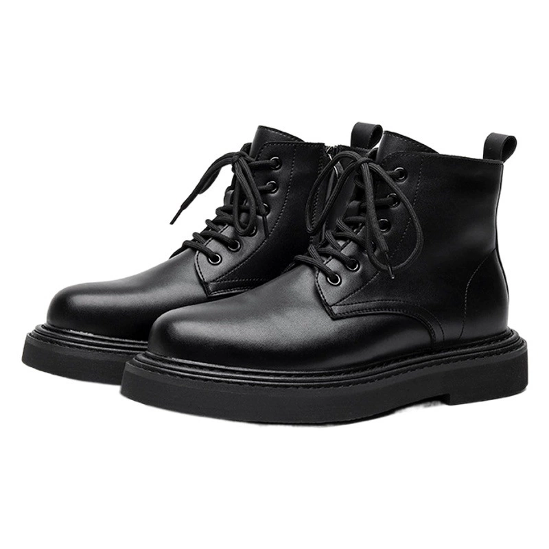 Удобные мотоциклетные модные уличные ботинки в гонконгском стиле, модные кожаные ботинки 2023 года, летние новые британские Молодежные Универсальные ботинки Martin для мужчин