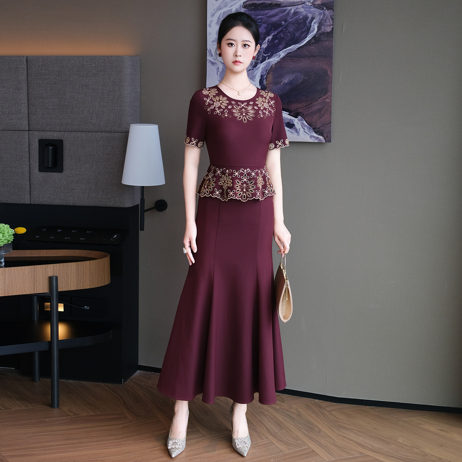 Summer long dress, tulle