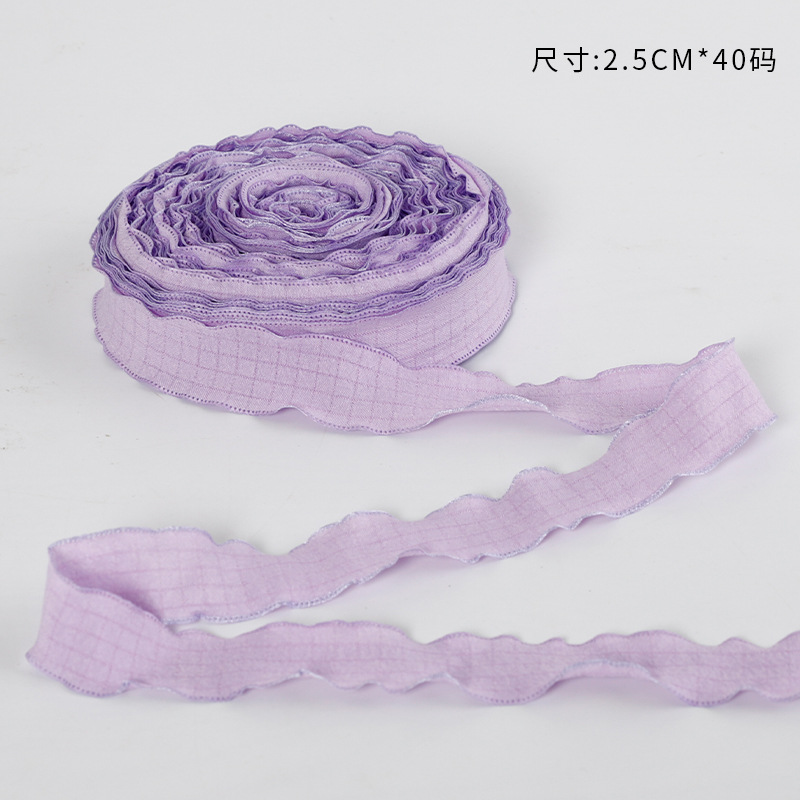Nueva ola cinta plisada espina de pescado cinturón de hilo de oreja flor tienda de flores embalaje cinta pastel hornear cinturón de tela floral