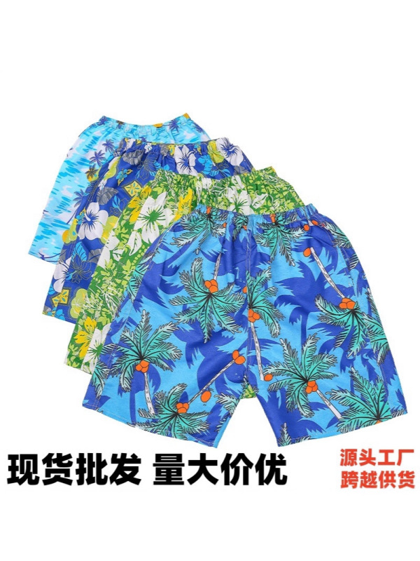 メンズビーチパンツ、休暇、海辺、速乾性、ゆったり、薄手、5点式メンズショートパンツ、スポーツカジュアルフラワーパンツ卸売|undefined