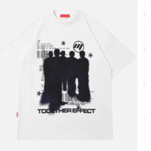 Cotton T-shirt 180g, independent station, fashionable casual short-sleeved men's and women's T-shirts, spring and summer