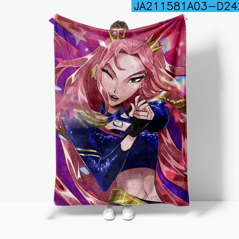 3D新品电影 K-POP 猎魔女团 毛毯午睡毯法兰绒印花保暖|undefined