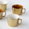 Ceramics, coffee Scandinavian cup with glass, Nordic style