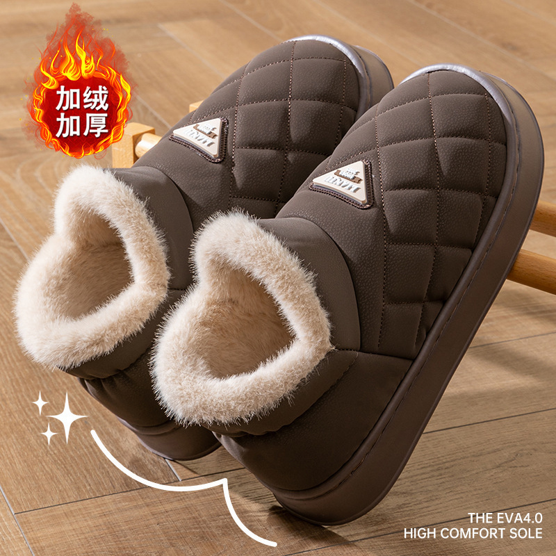 Men's Cotton Slippers Winter Bag Heel Waterproof Outer Wear 2025 New Home Thick-Soled Warm Fleece-Lined Cotton Shoes for Men Men's Cotton Slippers Winter Bag Heel Waterproof Outer Wear 2025 New Home Thick-Soled Warm Fleece-Lined Cotton Shoes for Men