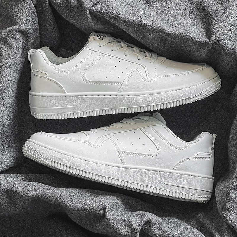 Весенние мужские туфли новые дышащие маленькие белые туфли для студентов-мужчин корейские тренды дикие кроссовки на толстой подошве повседневные кроссовки