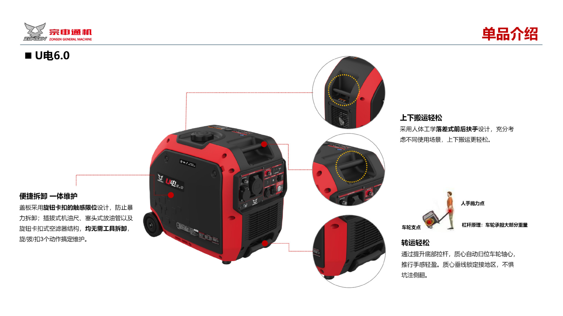Zongshen Gasoline Generator Can Be Connected to European Standard 220V Generators for Outdoor Camping and Rvs, 6Kw Pure Copper Inverter