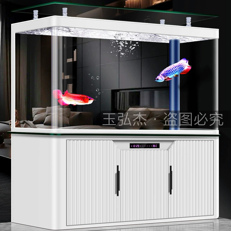 Нижний фильтр для аквариума, встроенная гостиная, средний и большой настенный аквариум для золотых рыбок, домашний Интеллектуальный экологический аквариум, ленивые люди, без воды