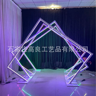 供应景区户外亮化装饰灯时光隧道 广场商业街网红打卡几何拱门