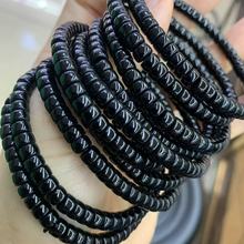 天然黑玛瑙直切药片3*5mm手串文玩潮流DIY手串工厂批发直播热款