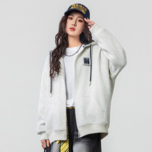 9069高初中生加绒美式棒球服外套秋冬少女新款大童青少年学生上衣