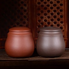 宜興紫砂茶葉罐醒茶罐一斤裝散茶罐普洱三兩裝小蘑菇便宜跑量茶缸