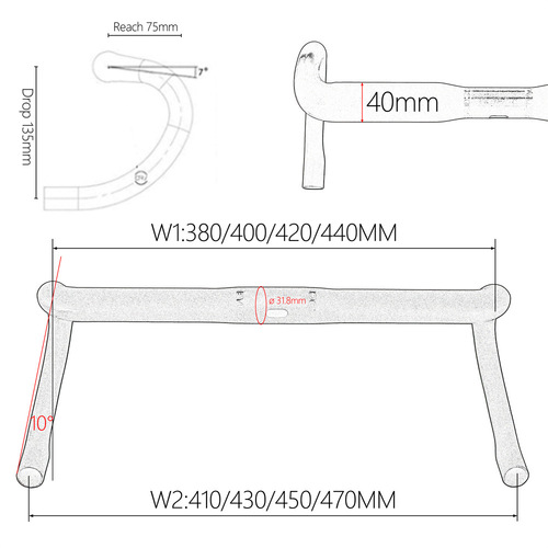Kocevlo SL 150g ultra-light imported carbon fiber handlebar supports internal routing road bicycle curved handlebar