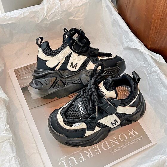 Mesh Fashion Children's sneaker 2025 Spring and Autumn Baby Girl's Soft Sole Casual Shoes Boy's sneaker