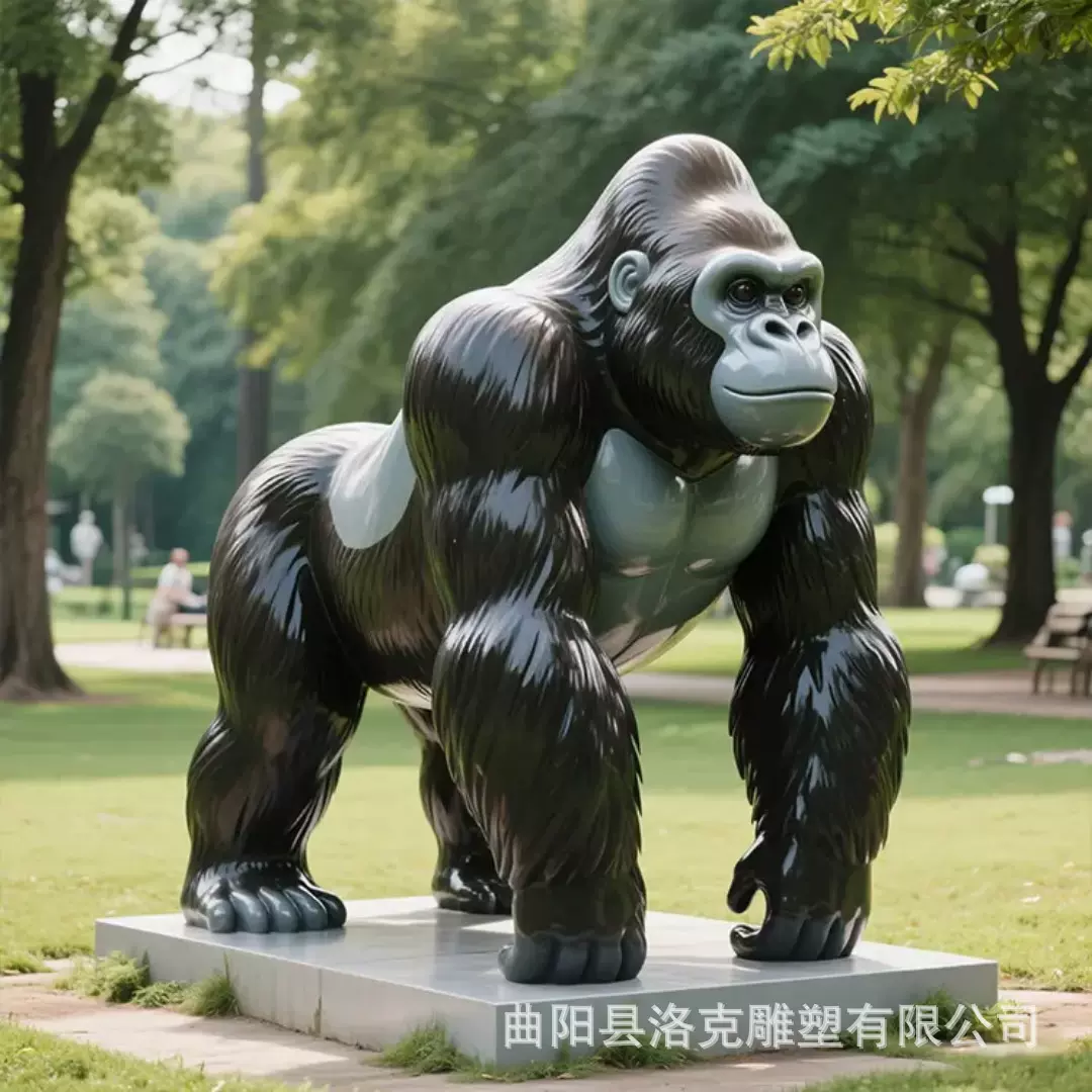 大型铸铜猩猩雕塑厂家定制装饰景观摆件乐园景区街道工艺雕塑批发
