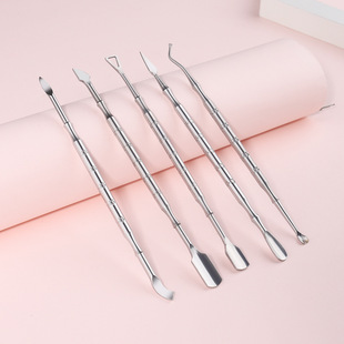 Stainless Steel Double-headed Nail Polish Remover, Manicure Steel Pusher, Nail Dead Skin Pusher, Exfoliating Nail Polish Remover, Nail Polish Remover