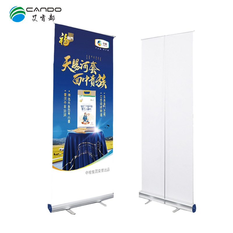 Soporte de exhibición de carteles de aleación de aluminio enrollable portátil al por mayor de fábrica