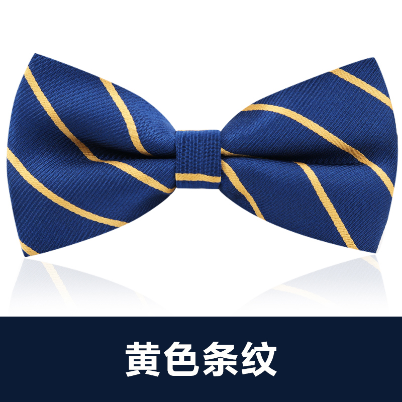 ↤↤↤노란색 줄무늬 나비넥타이