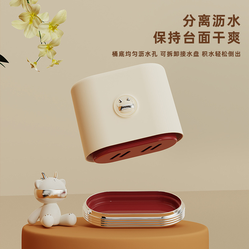 家庭用箸籠高級ホテルデスクトップ箸筒食器収納筒二重水切り箸箱フォークスプーン収納筒|undefined