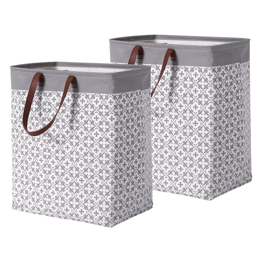 Transfronterizo Estilo nórdico retro cuadrado lavandería Cubo de algodón plegable ropa caja de almacenamiento impermeable de gran capacidad cesta de la ropa