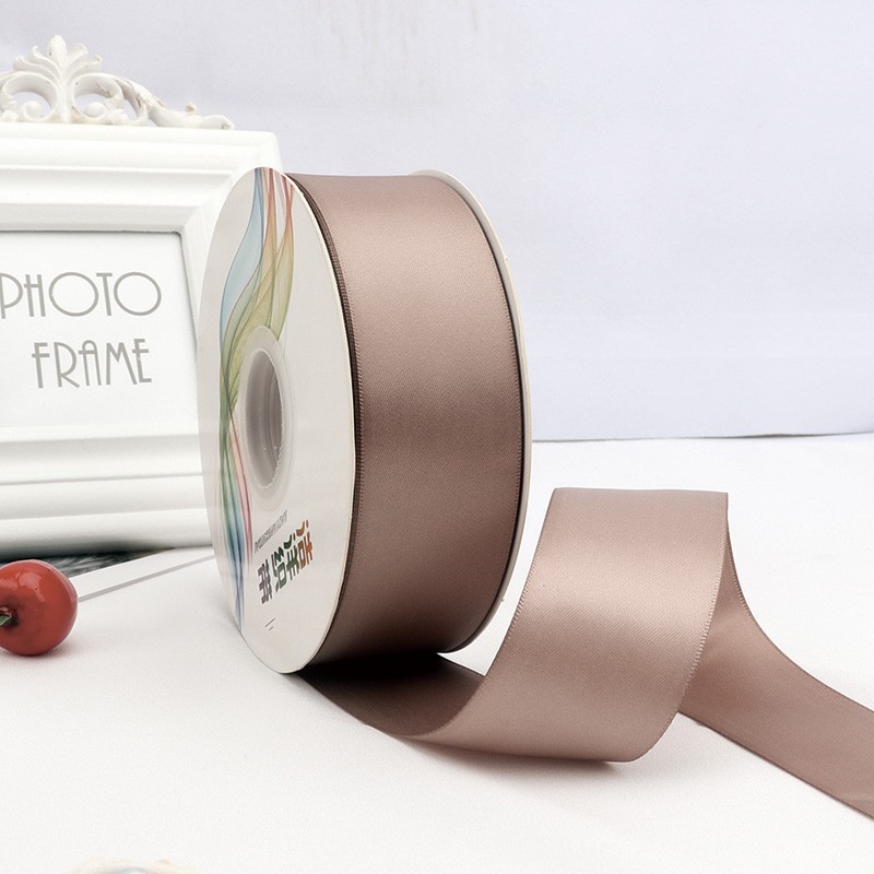 Cinta de satén de doble cara de 4 cm para manualidades, cinta de poliéster, cinta para flores, cinta de seda, cinta para decoración de pasteles, cinta para cajas de regalo, accesorios para el cabello, lazos para regalo image 41