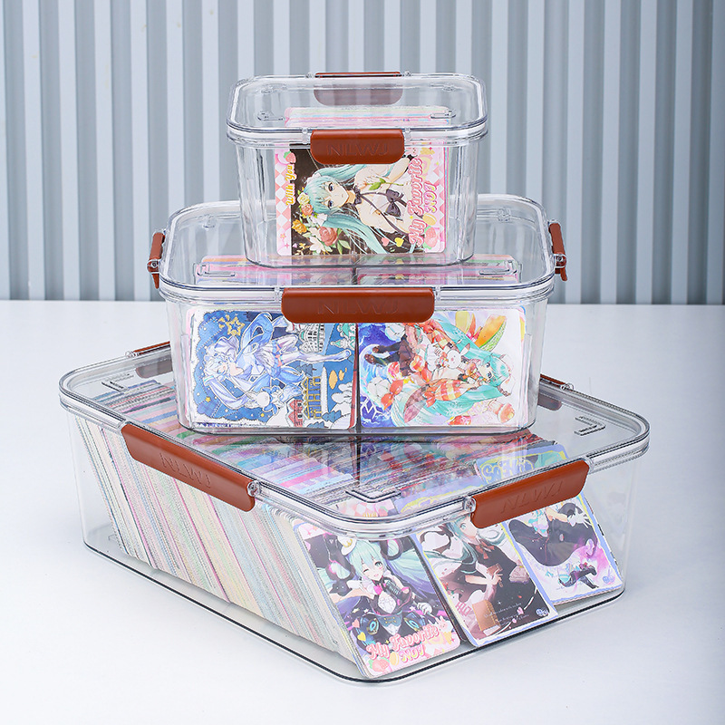 カード収納ボックス密封防湿防塵高透明周辺流砂麻雀カードアクリル整理展示ボックス|undefined