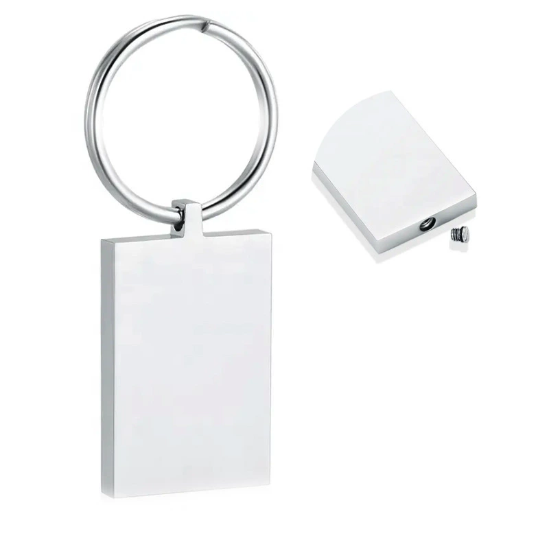 Крестообразное квадратное ожерелье-урна из нержавеющей стали с отпечатком лапы для памяти о близких и домашних животных, гравированный брелок для пепла