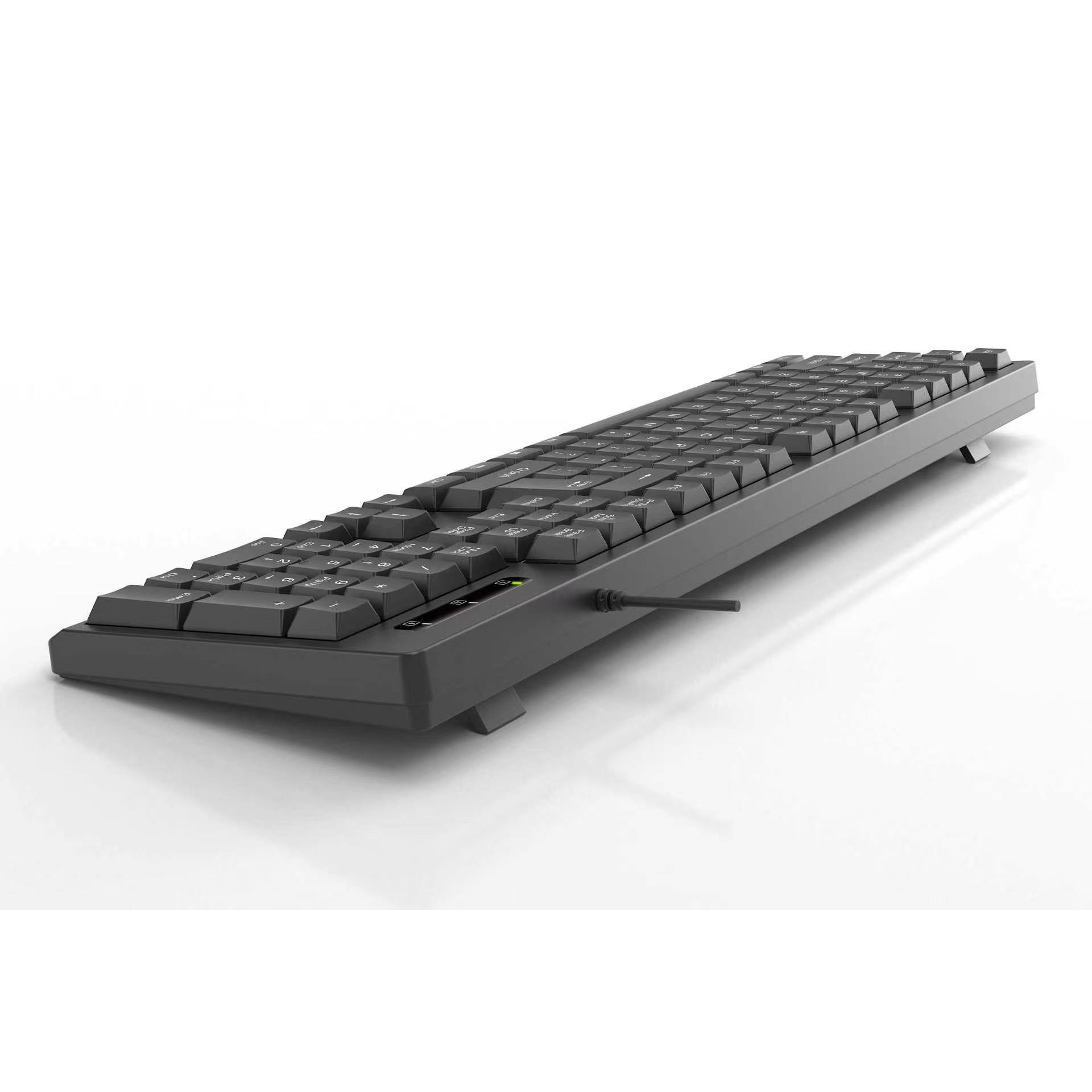Fabricante de suministro directo de teclado cableado adecuado para oficina de negocios hogar ligero accesorios de computadora de escritorio USB teclado