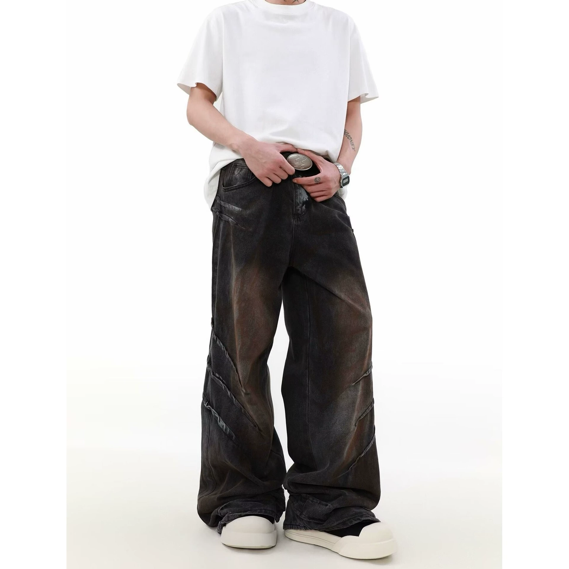 2024 осень новые трансграничные прямые джинсы женские американские ретро свободная мода горячая девушка носить джинсы