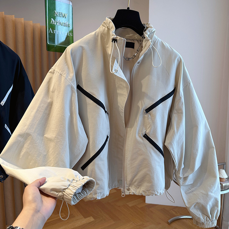 冲锋衣女2025新款春季美式短款小个子上衣洋气棒球服独特好看外套|undefined