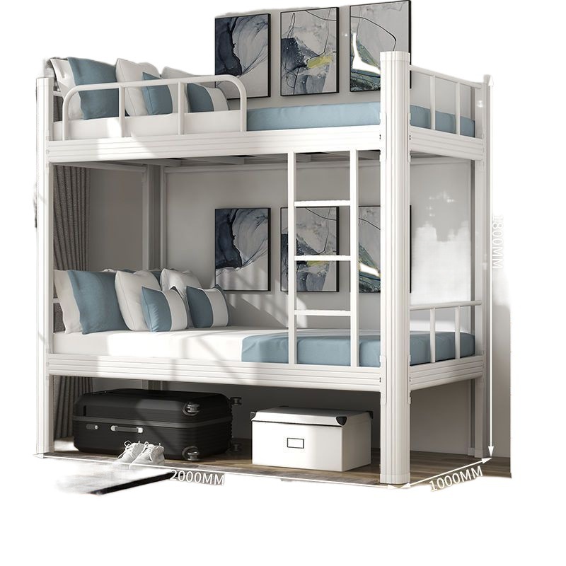 Literas de dormitorio de estudiantes, literas de dos pisos, camas altas y bajas, dormitorios de personal, camas dobles de hierro forjado, camas de hierro, camas con dosel de hierro