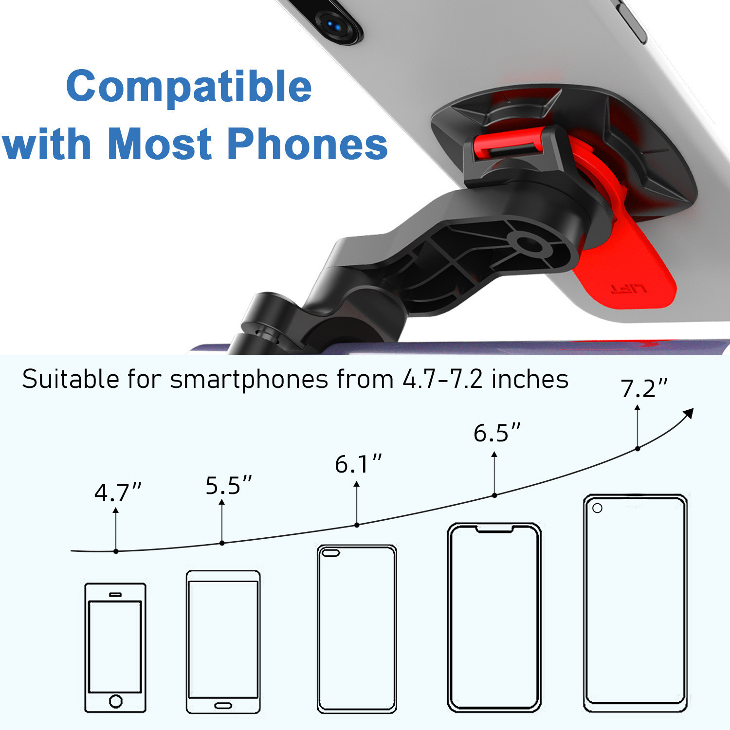 Simple Electric Vehicle Phone Holder, Motorcycle Navigation, Bicycle Riding, Delivery, 360-Degree Rotating Adjustable Holder