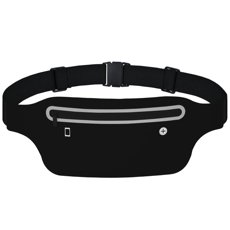 Running Waist Bag, Outdoor Marathon Mobile Phone Bag, Waterproof Reflective Strip, Earphone Hole Design, Lightweight and Close-Fitting Sports Waist Bag