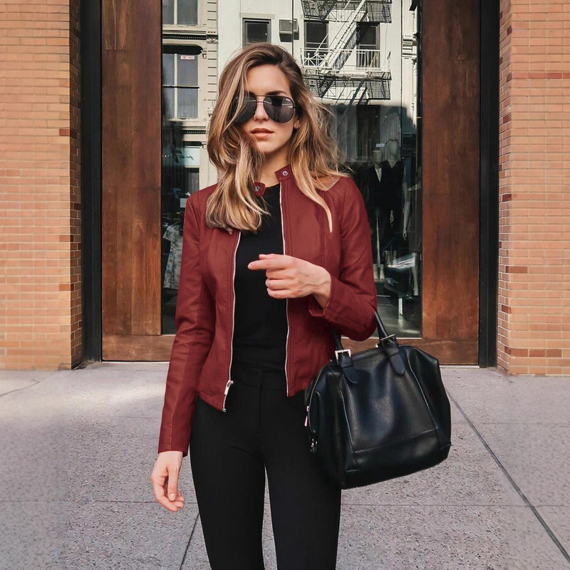 Ebay Amazon Hot-Selling Wish New Product Hot-Selling Autumn and Winter Women's Fashion Leather Pu Suit Jacket 2025 Ebay Amazon Hot-Selling Wish New Product Hot-Selling Autumn and Winter Women's Fashion Leather Pu Suit Jacket 2025