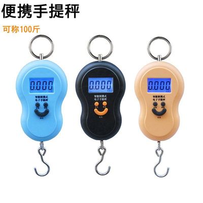 Portable says 100 Portable scales Portable Mini Electronic balance Spring luggage 50kg Gourd scale