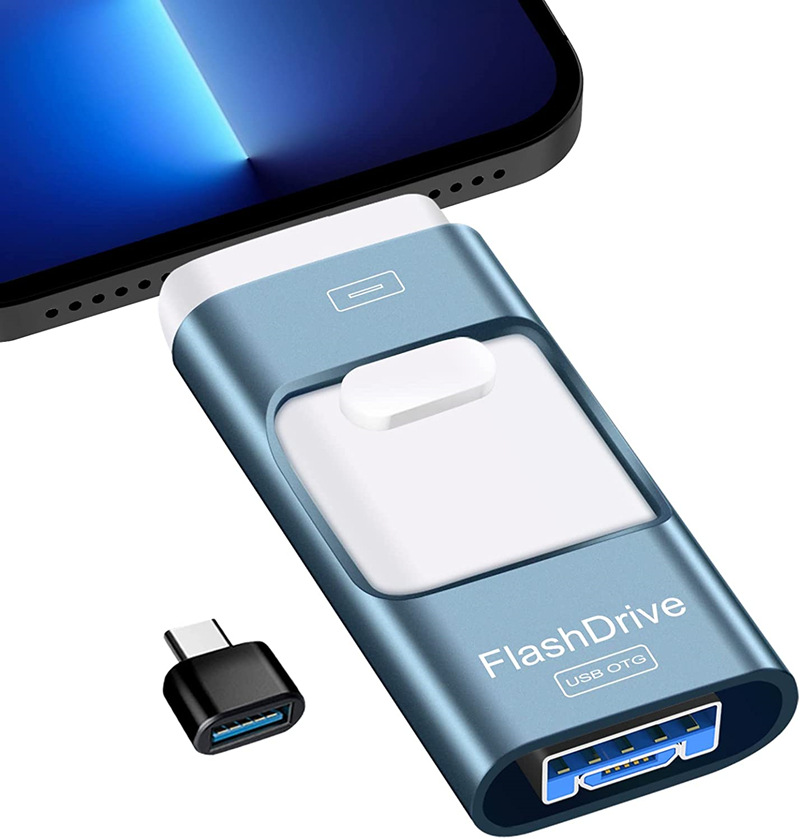 Disco flash del usb del teléfono móvil tres-en-un disco flash del usb para el ordenador androide 1t del iPhone de la manzana