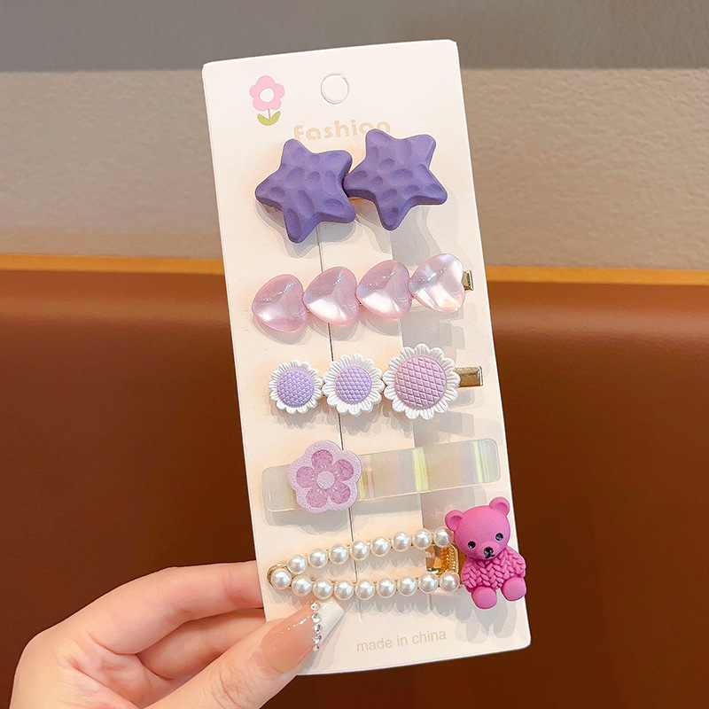 Horquilla para niños Clip de flequillo lateral para niña Clip de pico de pato para bebé Clip bb Accesorios para el cabello de alto valor Tombros de dopamina