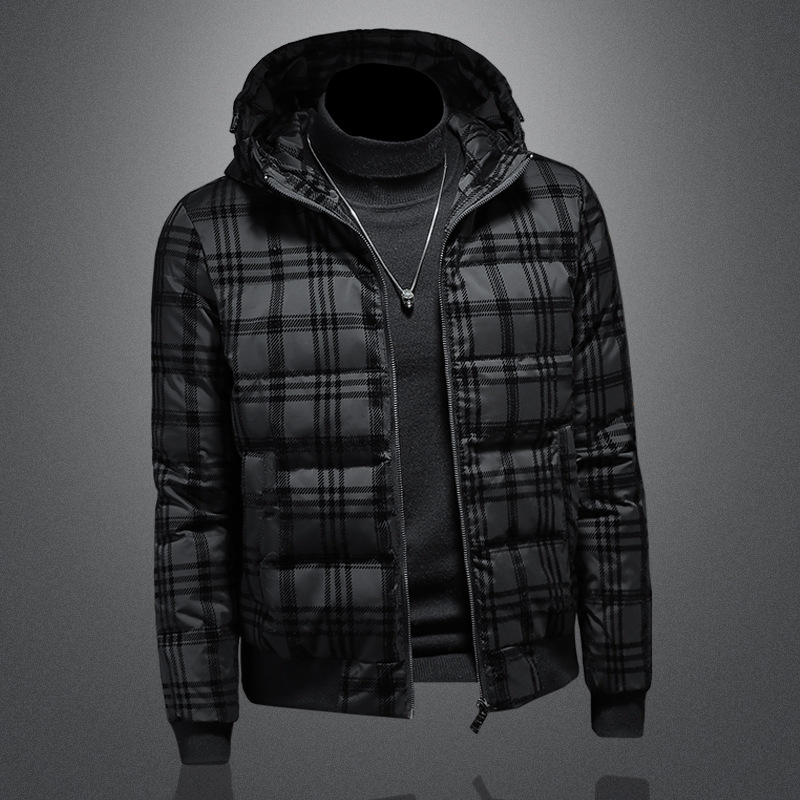 Herrenbekleidung Winter hochwertige Kapuzenjacke aus 90% weißer Ente für Herren Mode lässig warme Jacke Y9988_voghion.com