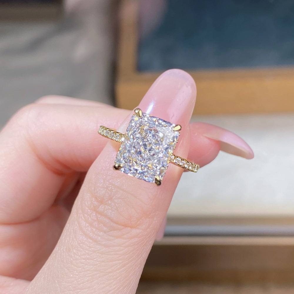 Fashion Geometric Sterling Silver Plating Zircon Rings 1 Piece