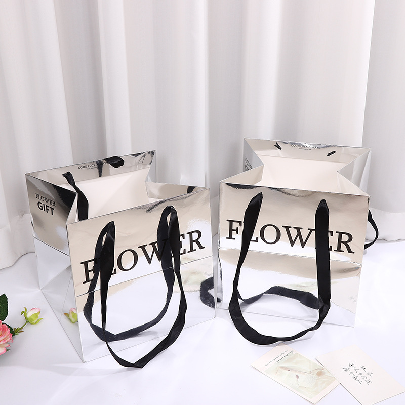 Celebridad en línea flor rectangular bolsa de regalo flor tienda ramo embalaje Día de San Valentín regalo mano regalo bolso