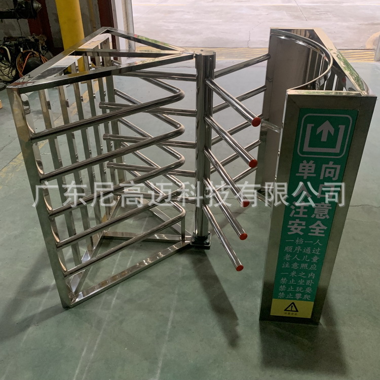 车站出口排队单向旋转门 高铁站只出不进矩形半高转闸 不锈钢转轴