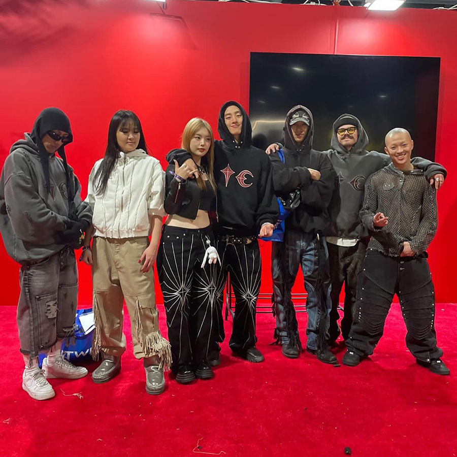 Desmontado Thug Club pu Jai fan mismo estilo pesado dañado lavado de cuero bordado hombres suéter con capucha moda