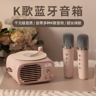Retro-Style Bluetooth Karaoke Speaker Gift for Girlfriend, Girl, or Best Friend with a Unique and Sophisticated Creative Touch